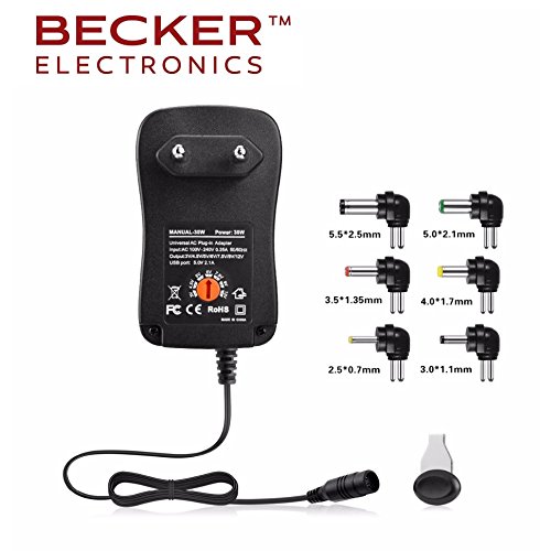 9V 1A AC/DC Power Supply Adapter – Universal Wall Charger, 5.5x2.1mm, Replaces 200mA-1A