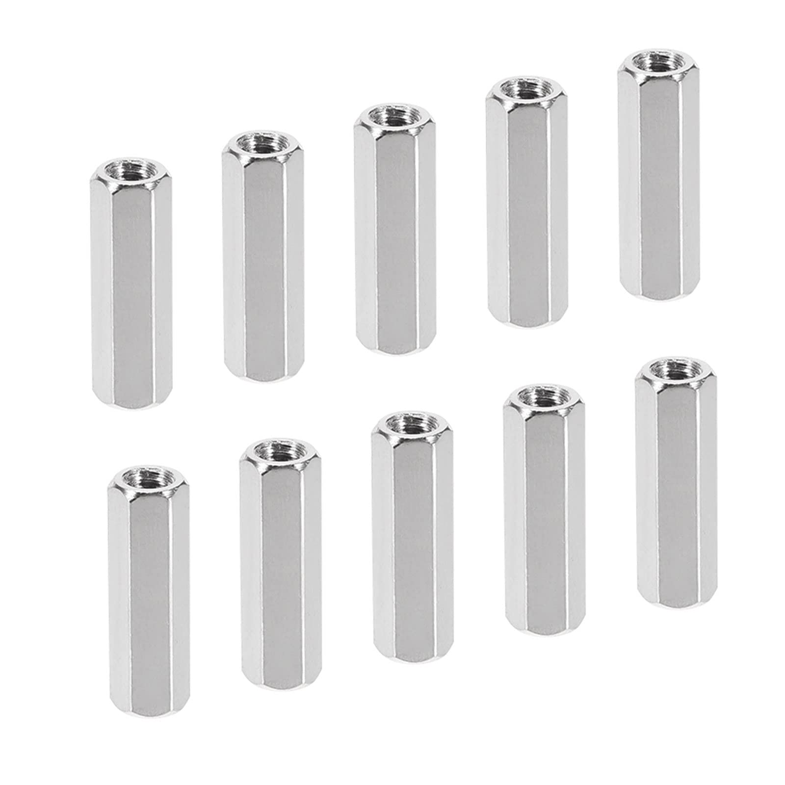 YOKIVE 10 Pcs M4 Spacers, Brass Hex PCB Standoffs Nuts, Keep Height Consistent, Great for Motherboard, Circuit Board, Electronics (Silver Tone, 20mm)