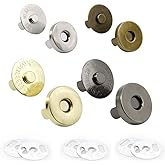 Cierres magnéticos de botón a presión para costura, manualidades, bolsos, ropa, cuero 40 juegos (0.709 in-4 colores)