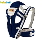 [CPSC Certificated] Babylian Baby & Children Ergonomic Soft Carrier for Baby of 3~36 mounths/3.5~25kg (black-blue)
