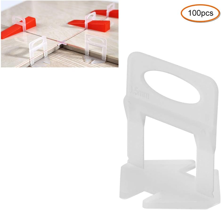 100Pcs Tile Leveling System Clips DIY Tiles Leveler Spacer Tile Leveler Base Clips 0.5mm for Ceramic Tiles and Stone - Image 4