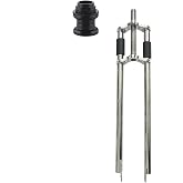 CDHPOWER 26"/700C/29 Bicycle Non Suspension Fork 1" Threaded | Triple Tree, Double Shoulder, Fits 3.5" Tire, 1" Headset Included