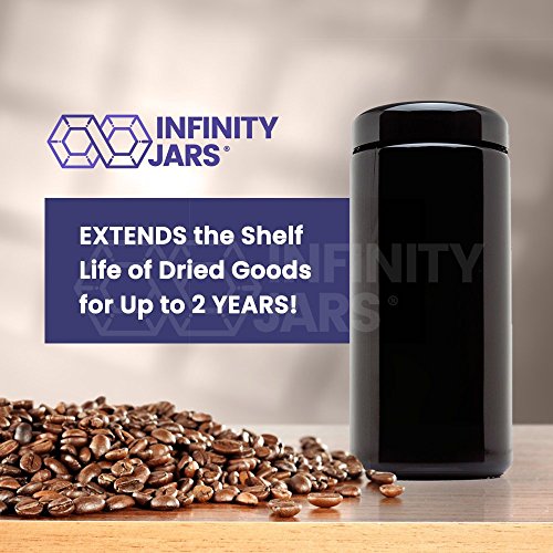 Infinity Jars 1 Liter (34 fl oz) 3Pack Tall Extra Large Black