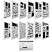 Journal Stencil Set Plastic Planner Stencils 12 Pieces New Design Sheets DIY Journal Accessories for Travel Journal Work Schedule Scrapbook Notebook and Christmas Gift Card, Sirensky