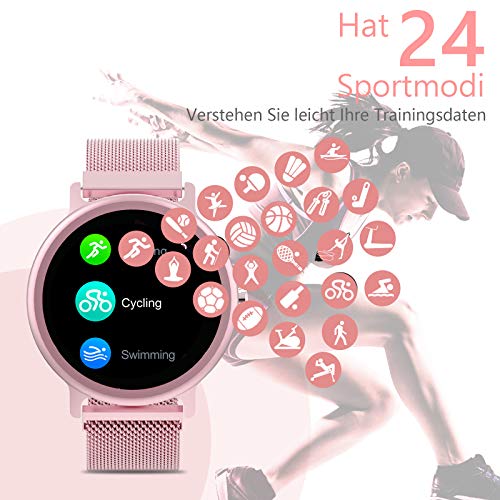 ایگرد | قیمت و خرید AIMIUVEI Smartwatch Damen, Fitness Tracker IP68  Wasserdicht Aktivitätstracker mit Pulsmesser, Sportuhr Schlafmonitor  Fitnessuhr Handy Smart Watch Schrittzähler Uhr für Android iOS