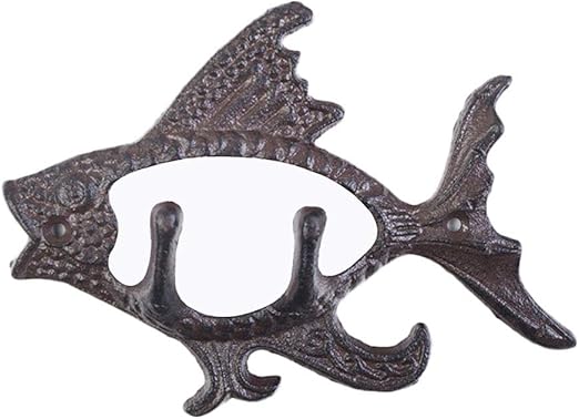 Amazon Com Lioobo Wall Mounted Coat Rack Hook Metal Fish Shape