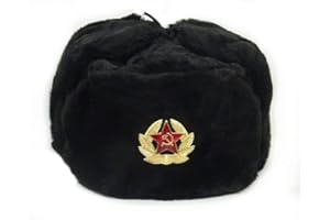 PETON SIBERHAT Hat Russian Soviet Army KGB * Fur Military Cossack Ushanka * Size XL Black