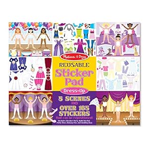 Melissa-Doug-Reusable-Sticker-Pad-Dress-Up-Activity-Pad-Sticker-Pad-3-Gift-for-Boy-or-Girl Melissa & Doug Reusable Sticker Books for 3+ Year Olds, Dress-Up & Fashion Sticker Book, Plane Activities Toddlers…