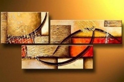 100% Hand Painted Modern Oil Painting on Canvas Wall Art Home Decoration 3 Piece Canvas Art Unframe and Unstretch