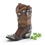 Boots and Spurs Western Cowboy Boot Vase for