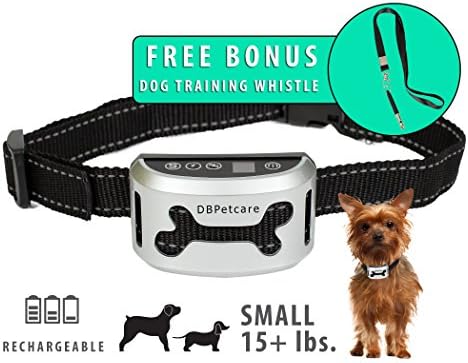 2018 SPECIAL PRICE! Best No Bark Training Collar for Small, Medium and Large Dogs. Shock Collar Stops Barking Fast. The Best Rechargeable Humane Dog Bark Collar. Includes Bonus Dog Training Whistle.