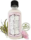 Anti Age Facial Toner with Sea Kelp, Organic Rose Hydrosol (Rosewater), Glycerin, Witch Hazel Face Toner Anti Age Regenerating Natural Hydrator and Wrinkle Eraser - Firming and Smoothing Skin. 2 FL OZ