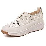 Women's Loafers Leather Breathable Walking Shoes