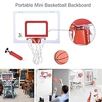 Ywoow Mini Basketball Hoop Over-The-Door Basketball Backboard Indoor Outdoor Sports US Warehouse Sending