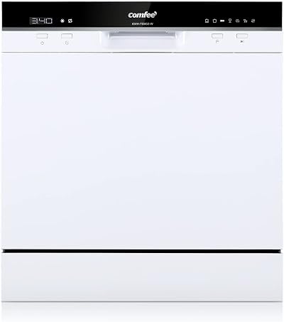 COMFEE' Table Top Dishwasher TD802 8 Place Settings 7 Programs LED Display
