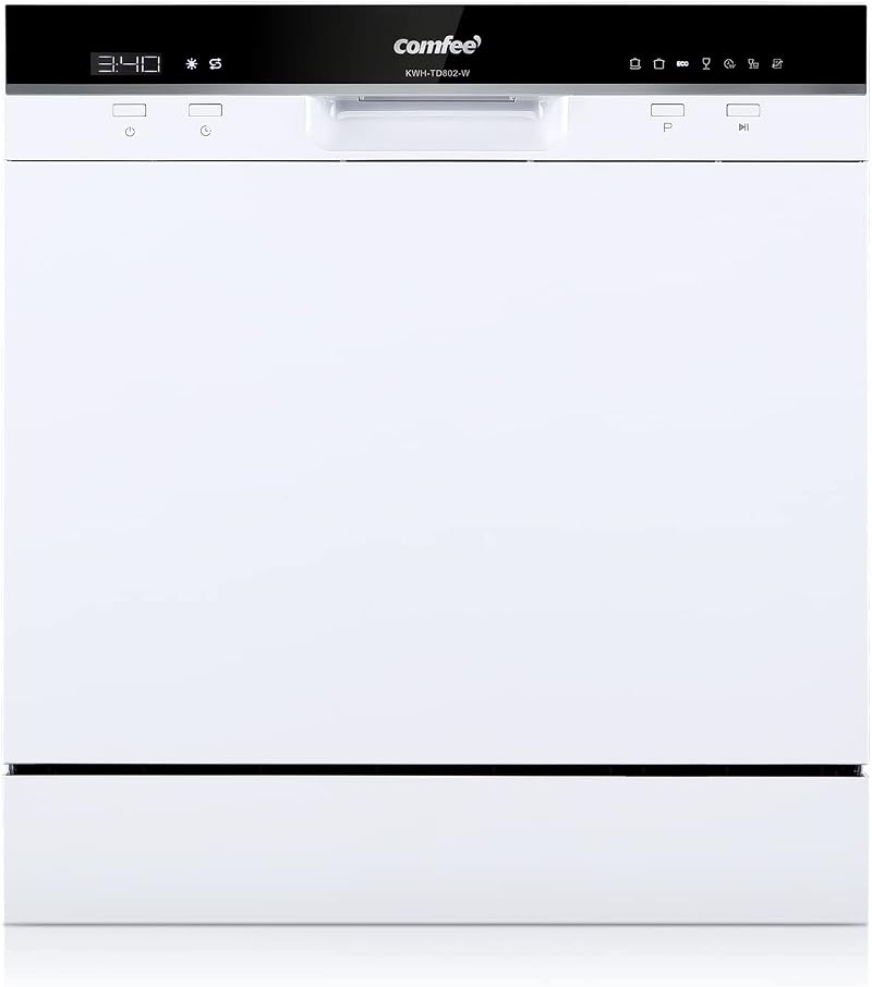 COMFEE' Table Top Dishwasher TD802 8 Place Settings 7 Programs LED Display