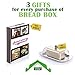 All-Green Products Vintage Bread Box For Kitchen Stainless Steel Metal in Retro Green + FREE Butter Dish + FREE Bread Serving Suggestions eBook 16.5