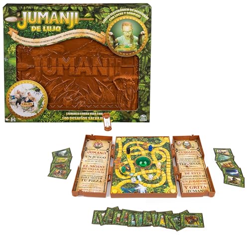 - JUMANJI DELUXE Juego de Mesa Electrónico con Luces y Sonidos, para 2-4 Jugadores, Infantil y Adultos - 6066981 - Juegos de Mesa Niños 8 años + - Regalo Niño 8 años +