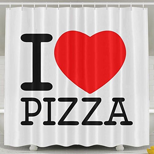 YSCL BATH I Love Pizza Bath Curtains Waterproof Polyester Fabric Decorative Home Bathroom Shower Curtain (60" W X 72" H)