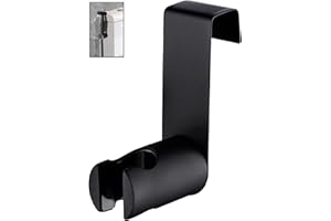 Fat-Cattie Handheld Bidet Sprayer for Toilet, Bidet Holder, Portable Pet Shower, Bathroom Stainless Steel Spray for Personal Hygiene with Hook in Black