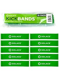 Kick Bands Bouncy Chair Bands for Kids - Alternative Flexible Seating Classroom Supplies for Elementary School - ADHD Sensory Fidgets for Classroom Chairs - Bounce Fidget Band by Solace (10-Pack)