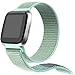 bayite Soft Nylon Bands Compatible Fitbit Versa Women Men, Breathable Sport Loop Band Replacement Accessories Wristband, Green