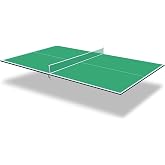 8.5ft Green Mid Size Ping Pong Conversion Top Foldable Portable Table Tennis Table Top for Indoor Games