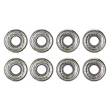 Natuworld 8/16/24pcs Both Side Shielded 608 Zz Abec-7 Carbon Steel Bearings for Skateboards,inline Skate, Scooter, Rollerblade
