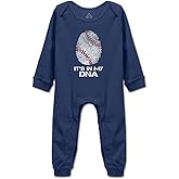 Aspachaelvy Baseball It's in My DNA Baby Clothes Newborn Boy Girls Rompers Outfits Bodysuit