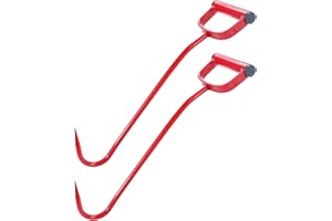 GUSUHAWK 2 Pack 17" Hay Hook Replaces 47010600, S47010600, Red, Made of Heavy Duty Metal, for Effortless Moving of Hay Bales