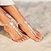 Suyi 2Pcs Elastic Pearl Anklets for Womens Girl Wedding Beach Anklets Starfish Barefoot Sandals Ankle Chains with Toe Ring Starfish2