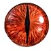 25mm Red Dragon Glass Eye Fantasy Eyeball for Taxidermy Sculptures or Jewelry Making Pendants Crafts 1 Inch Art Doll Wire Wrapping DIY Flatback Cabochon