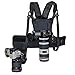 Nicama Multi Camera Carrying Chest Harness Vest System with Side Holster and Secure Straps for Canon Nikon Sony Panasonic Olympus DSLR Cameras