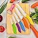 TAKIUP Ceramic Knife Set 6 Piece Kicthen Knife Set with Sheath Covers and Peeler Set - kitchen Chef Chef's Paring Bread Set
