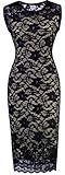HOMEYEE Women's Floral Lace Cocktail Party Sheath Dress S09
