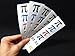40 Removable Stickers: Pi Symbol, Pi Day Math Party Favors, Decals