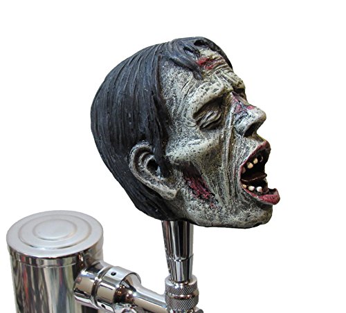 Realistic Zombie Head Beer Tap Handle Sports Bar Kegerator Resin Breweriana - Thumbnail 2