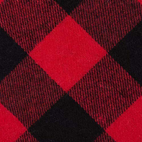 EDLDECCO Christmas Tree Skirt 48 Inches Buffalo Check Red and Black Plaid X'Mas Holiday Party Decor Ornaments