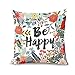ZOMUSA Pillow Case, 1PC Thanksgiving New Living Room Sofa Car Decorative Cotton Blend Throw Pillow Case Cushion Cover Square 18 X 18 Inches (E)