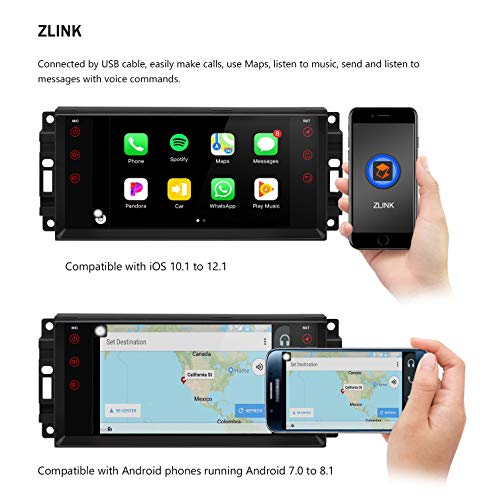 JOYING Car Stereo for Jeep 7" Single Din Android 8.1 4GB RAM 32GB ROM GPS Navigation Support 4G SIM Card (Not Include) /DSP/SPDIF/Android Auto/Bluetooth/WiFi/Fast Boot/DVR/Backup Camera/OBDII - Thumbnail 3