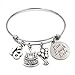 Miss Pink Birthday Gifts for Her Stainless Steel Expandable Bangle 13th Sweet 16 18th 21st 30th 40th 50th 60th