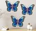 The Paragon Garden Decor - Butterfly Patio Wall Decoration, Metal and Glass Sculpture, Indoor or Outdoor Wall Art