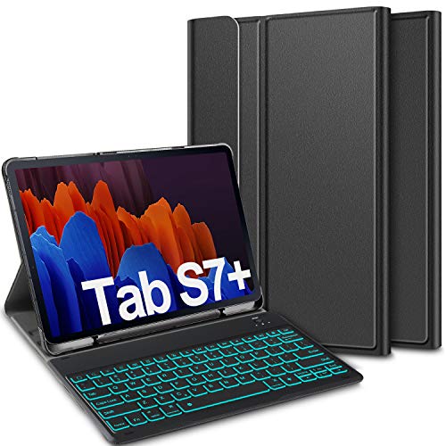 IVSO for Samsung Galaxy Tab S7 Plus 12.4" Keyboard Case 2020 Model SM