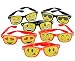 NIR Emoji Mesh Sunglasses ~ 12 Pack ~ Great For party Favors, Prizes, Beach