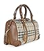 Burberry Women's Medium Alchester in Horseferry Check Bowling Bag Honey Tan