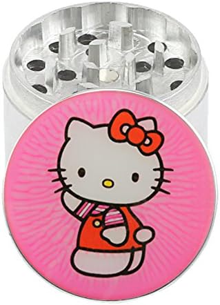 HELLO KITTY - 1.65" 4 Layer Aluminum Herb Spice Grinder (with Pollen Screen) - Top Covered with Clear Doming