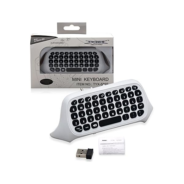 BestFire Xbox One / One S Mini Keyboard 47 Keys Wireless 2.4G Practical Mini Handheld Keyboard Gaming Message Gamepad…