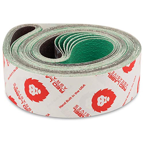 Red Label Abrasives 2 X 72 Inch 60 Grit Metal Grinding Ceramic Sanding Belts, Extra Long Life, 6 Pack