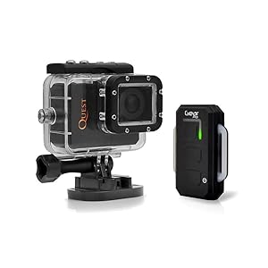 Gear Pro Sports Action Camera - HD 1080P Mini Hi-Res Camcorder w/ Wifi, 16 MP Cam, 2" Screen USB SD Card HDMI, Battery - Waterproof Case, USB Cable, Wireless Remote Control, Mount - GDV995BK (Black)