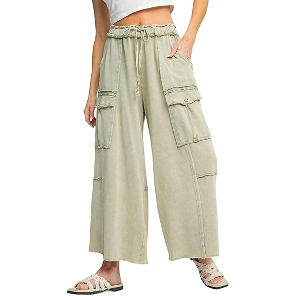 Easel Let's Chill Comfy Wide Leg Pants (US, Alpha, Small, Regular